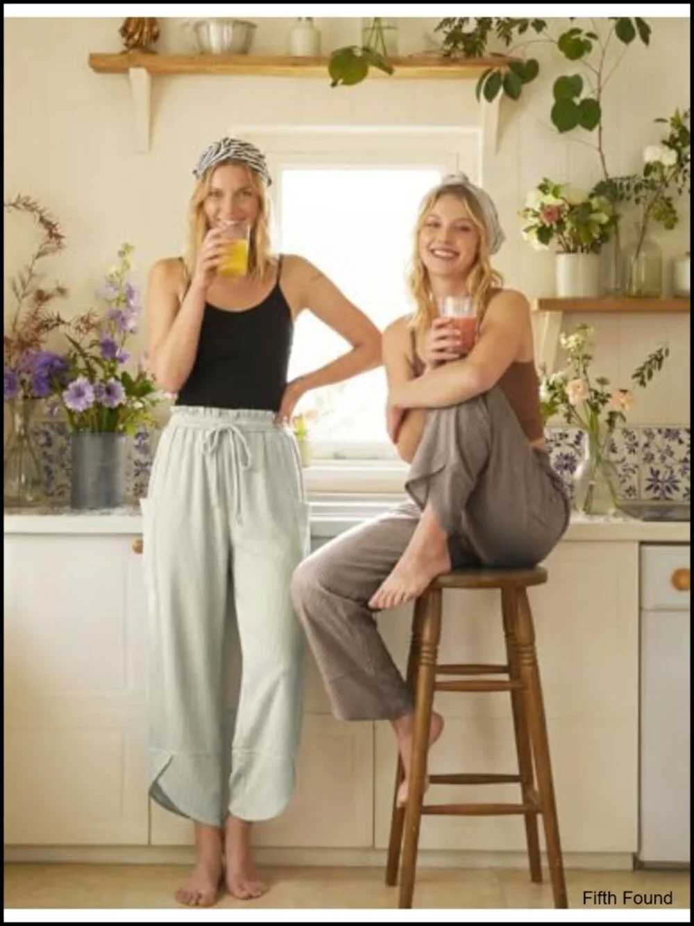 Linen Blend Wide Leg Palazzo Pants with Pockets Drawstring